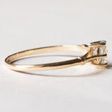 Anello vintage in oro 18K con acquamarina, anni ‘50/‘60