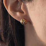 Orecchini vintage in oro 18K, anni ‘60/‘70