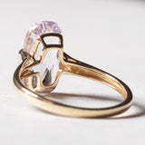 Anello vintage in oro 8K con ametista, anni ‘70