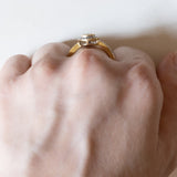 Anello vintage in oro 18K con diamanti (0.35ctw ca.), anni ‘70