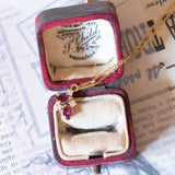 Collana con pendente in oro 18K con diamanti (0.06ctw ca.) e rubini, anni ‘70