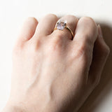 Anello vintage in oro 8K con ametista, anni ‘70