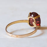 Vintage 18K gold garnet ring, 1960s