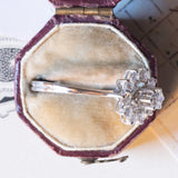 Anello vintage a margherita con diamanti (0.66ctw ca.), anni ‘60