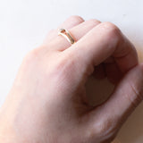 Solitaire vintage en or 14 carats avec diamant taillé en brillant (env. 0,10 ct), années 1970