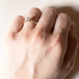 Solitario antico in oro 18K con diamante di taglio vecchia miniera (0.30ct ca.), anni ‘10/‘20