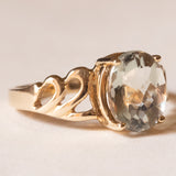 Anello vintage in oro 9K con acquamarina (2.50ct ca.), anni ‘70/‘80