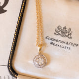 Vintage 18K gold necklace with diamonds (0.40ctw approx.), 1970s