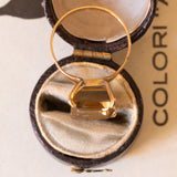 Anello vintage da cocktail in oro 18K con quarzo citrino, anni ‘50/‘60