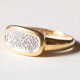 Anello vintage in oro 18K con diamanti (0.05ctw ca.), anni ‘70