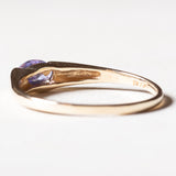 Anello vintage in oro 9K con tanzanite, anni ‘80