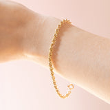 Bracciale morbido torchon vintage in oro 18K