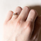 Solitario antico in oro 18K con diamante di taglio vecchia miniera (0.30ct ca.), anni ‘10/‘20
