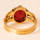 Anello vintage in oro giallo 18K con granato (4.50ct ca.), anni ‘60
