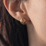 Orecchini vintage in oro 18K, anni ‘60/‘70