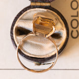 Anello vintage da cocktail in oro 18K con quarzo citrino, anni ‘50/‘60