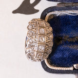 Anello antico in oro 18K con diamanti di taglio rosetta, anni ‘30/‘40