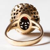 Anello vintage in oro 18K con granati, anni ‘60