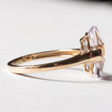 Anello vintage in oro 8K con ametista, anni ‘70