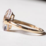 Anello vintage in oro 8K con ametista, anni ‘70