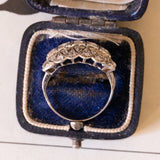 Anello antico in oro 18K con diamanti di taglio rosetta, anni ‘30/‘40