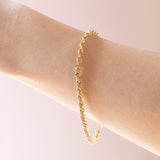 Bracciale morbido torchon vintage in oro 18K