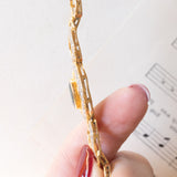 Braccialetto vintage in oro giallo e in oro bianco 18K con zaffiro (2.60ct ca.) e diamanti (1ctw ca.), anni ‘60