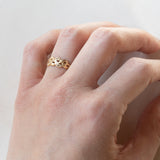 Anello vintage in oro 18K con diamanti, anni ‘50/‘60