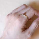Vintage ring in 18K gold with rubies, 1970s