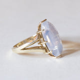 Vintage 14K gold moonstone ring, 60s / 70s
