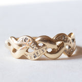 Anello vintage in oro 18K con diamanti, anni ‘50/‘60