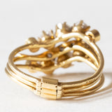 Anello “Harem” vintage in oro giallo 18K con diamanti di taglio brillante (1.15ctw ca.), anni ‘60/‘70