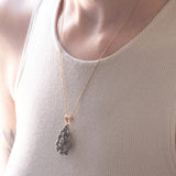 Antique pendant in 18K gold and silver with rosette cut diamonds, early 1900s