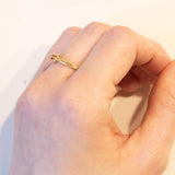Anello vintage in oro 18K con rubino, anni ‘60/‘70