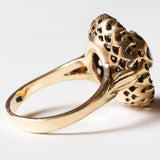 Anello vintage in oro 18K con granati, anni ‘60