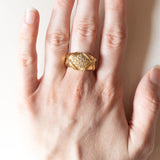 Anello vintage in oro 18K con diamanti (0.40ctw ca.), anni ‘70