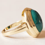 Anello vintage in oro 14K con turchese, anni ‘60