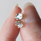 Orecchini vintage in oro giallo 18K con acquamarine (0.80ctw ca.), anni ‘60