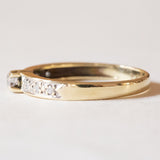 Anello vintage in oro 14K con diamanti (0.14ct ca.), anni ‘60/‘70