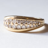 Anello vintage in oro 18K con diamanti (0.50ctw ca.), anni ‘70