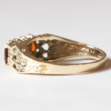 Anello vintage in oro 14K con granati, anni ‘70