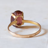 Vintage 18K gold garnet ring, 1960s