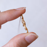Collana vintage in oro 18K con smeraldo, anni '60/'70