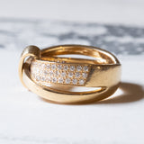 Anello vintage in oro 18K con diamanti (0.56ctw ca.), anni ‘70