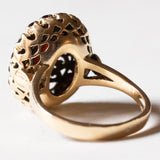 Anello vintage in oro 18K con granati, anni ‘60