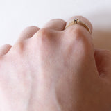 Anello vintage in oro 14K con diamanti (0.14ct ca.), anni ‘60/‘70