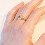 Anello vintage in oro 18K con rubini, anni ‘60/‘70