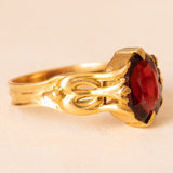Anello vintage in oro giallo 18K con granato (4.50ct ca.), anni ‘60