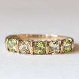 Anello vintage in oro 8K con peridoti, anni ‘80