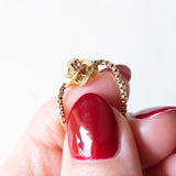 Braccialetto vintage in oro giallo 14K con diamante (0.01ct ca.), anni ‘60/‘70